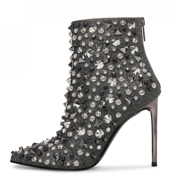 Steve Madden Shine Rhinestone Embellished Booties - Picture 3 of 14